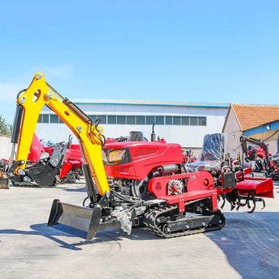 Novos chegados Confiavel e barato Mini Tractor Crawler Com Rototiller Mower Dozer Backfill Tractor Crawler