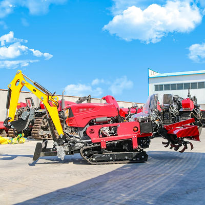 Novos chegados Confiavel e barato Mini Tractor Crawler Com Rototiller Mower Dozer Backfill Tractor Crawler