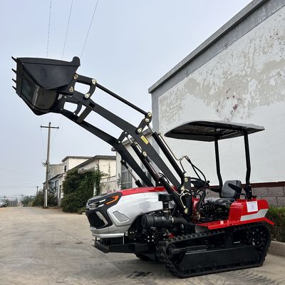 Trator de pista de jardim 50HP 60HP pequeno tractor de fazenda de rastreamento com carregador