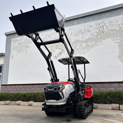 Trator de pista de jardim 50HP 60HP pequeno tractor de fazenda de rastreamento com carregador