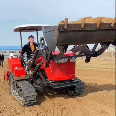 Máquina pesada de cultivo 80hp Crawler Tractor compacto com carregador
