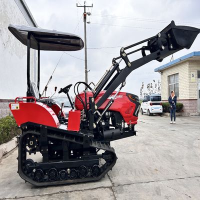 Mini 50HP Paddy Field Crawler Tractor com caixa de engrenagens do motor CE Certificado