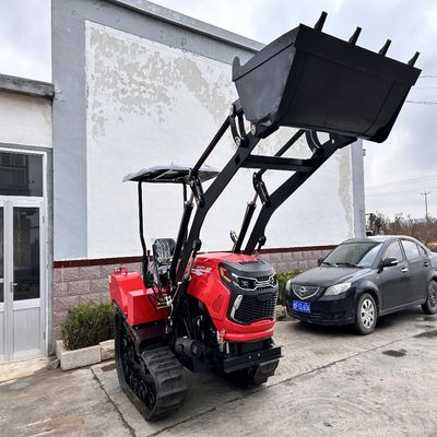 Mini 50HP Paddy Field Crawler Tractor com caixa de engrenagens do motor CE Certificado