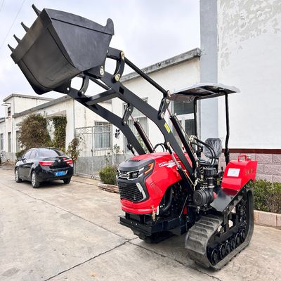 Mini 50HP Paddy Field Crawler Tractor com caixa de engrenagens do motor CE Certificado