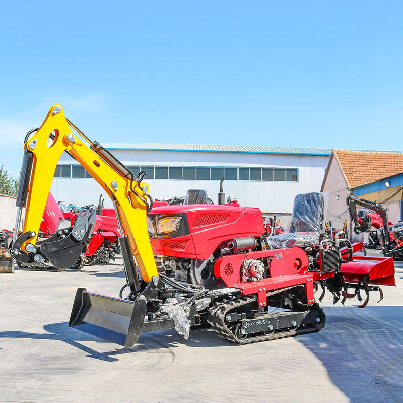 Novos chegados Confiavel e barato Mini Tractor Crawler Com Rototiller Mower Dozer Backfill Tractor Crawler