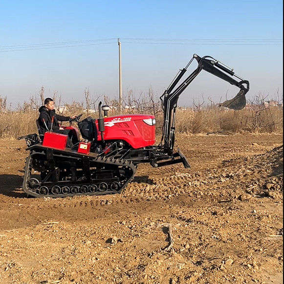 Novo cultivador crawler de 80 cv, que elimina ervas daninhas e bulldozer, mini-trator de trilho para lavouras rotativas