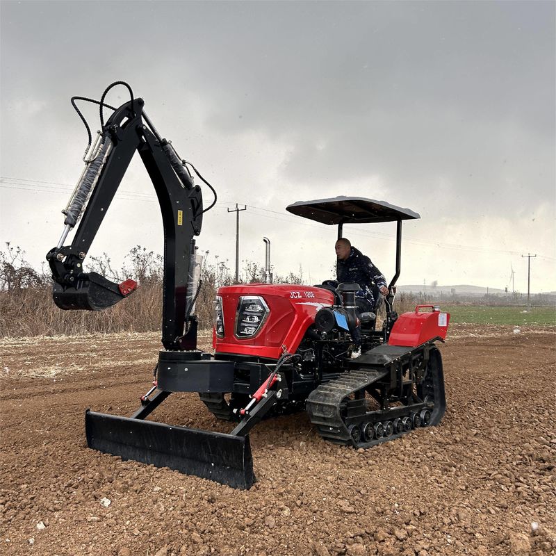 Tractor compacto de 100 cv Tractor hidráulico agrícola compacto com carregador / escavadeira frontal