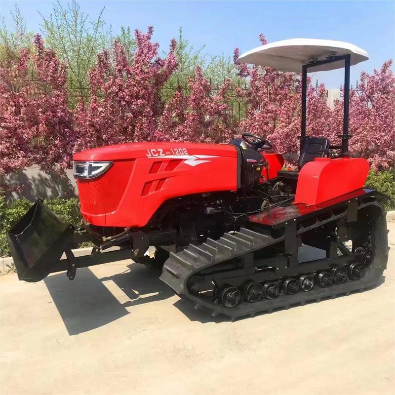 Motor diesel 120 cavalos de potência Pequeno tractor de jardim de tração a quatro rodas com triturador rotativo